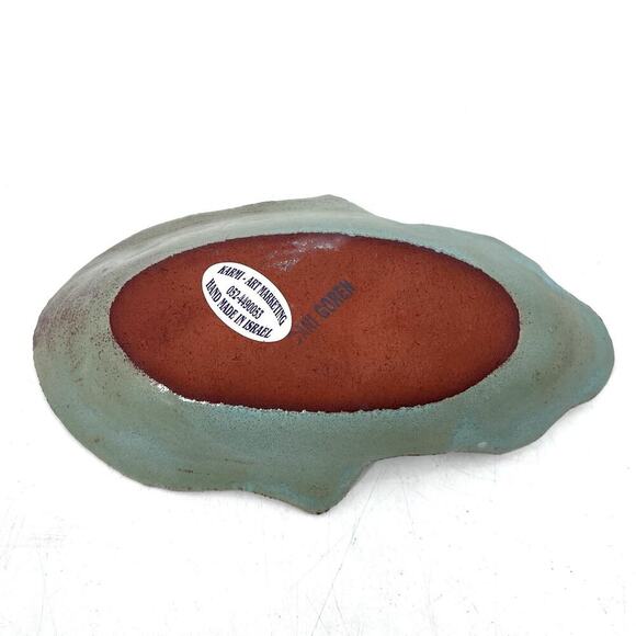 Goren Arts Hand Made Pottery Hamsa Trinket Dish Bowl - Made in Israel - Picture 4 of 5